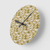 Exquisite Tauben gegen Blumenbilder Runde Wanduhr (Winkel)