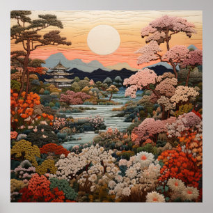 Exquisite traditionelle japanische Tapisserie Art: Poster