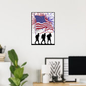 Exquisite Unterstützung für unsere Truppen Drei So Poster (Heimbüro)