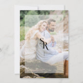 Exquisite Vellum Transparency Minimalist Wedding Save The Date (Rückseite)