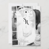 Exquisite Vellum Transparency Schwarz-weiß Initial Save The Date (Vorderseite)