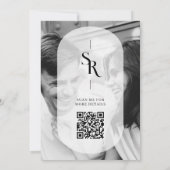 Exquisite Vellum Transparency Schwarz-weiß Initial Save The Date (Rückseite)