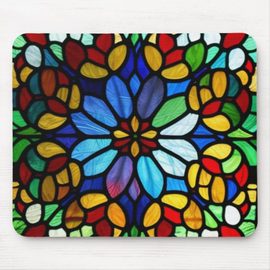 Exquisite verklebte Glas aus der Flora Elegante Mousepad (Vorne)