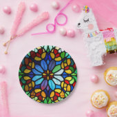 Exquisite verklebte Glas aus der Flora Elegante Pappteller (Party)