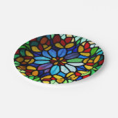 Exquisite verklebte Glas aus der Flora Elegante Pappteller (Schrägansicht)