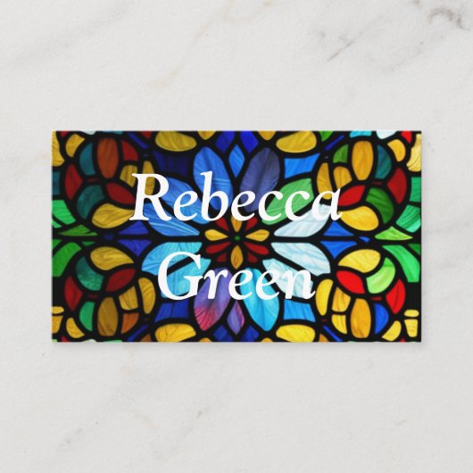 Exquisite verklebte Glas aus der Flora Elegante Visitenkarte (Vorderseite)