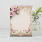 Exquisite Vintag Inspirierte Einladung (Stehend Vorderseite)