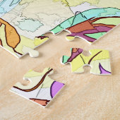 Exquisite Wasserfarben Linear zeitgenössisch Abstr Puzzle (Seite)