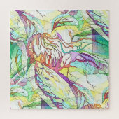 Exquisite Wasserfarben Linear zeitgenössisch Abstr Puzzle (Vertikal)