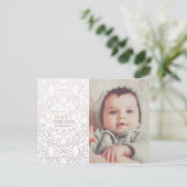 Exquisite Wirbel in Bronze Weihnachten Postkarte (Stehend Vorderseite)