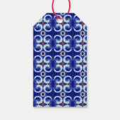 Exquisite, wirbelblaue Mustermarke Geschenkanhänger (Vorderseite)