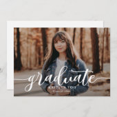 Exquisiter Geschmack Bearbeitbarer Abschluss Einladung (Vorne/Hinten)