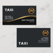 Exquisiter Gold Wave Taxi Fahrer Visitenkarte (Vorne/Hinten)