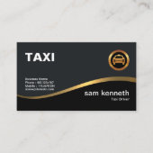 Exquisiter Gold Wave Taxi Fahrer Visitenkarte (Vorderseite)