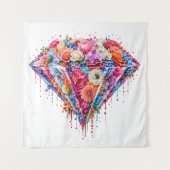 Exquisites Diamantdesign mit tropfender Kunst Wandteppich (Vorderseite)