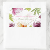 Exquisites Gold Gerahmtes Brautparty Rechteckiger Aufkleber (Tasche)