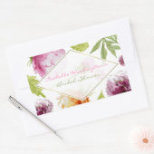 Exquisites Gold Gerahmtes Brautparty Rechteckiger Aufkleber (Umschlag)