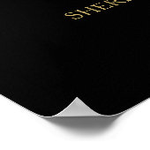 Exquisites Golden Abstrakt Geometric Shape-Foto Poster (Ecke)