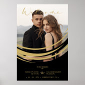 Exquisites Golden Abstrakt Geometric Shape-Foto Poster (Vorne)