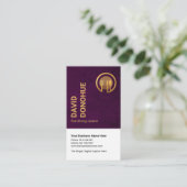 Exquisites Lila Grunge Gold Cutlery Catering Visitenkarte (Stehend Vorderseite)