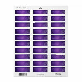 Exquisites Lila Scroll-Lila Adressetikett (Vorne)