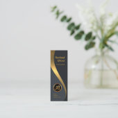 Exquisites Luxus Gold Wave Fine Dining Caterer Mini Visitenkarte (Stehend Vorderseite)