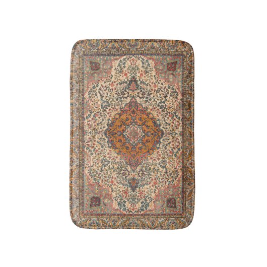 Exquisites Vintages Persisches Rug-Muster Badematte (Vorderseite Vertikal)