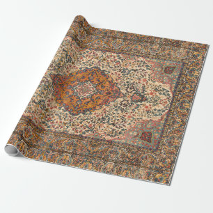 Exquisites Vintages Persisches Rug-Muster Geschenkpapier