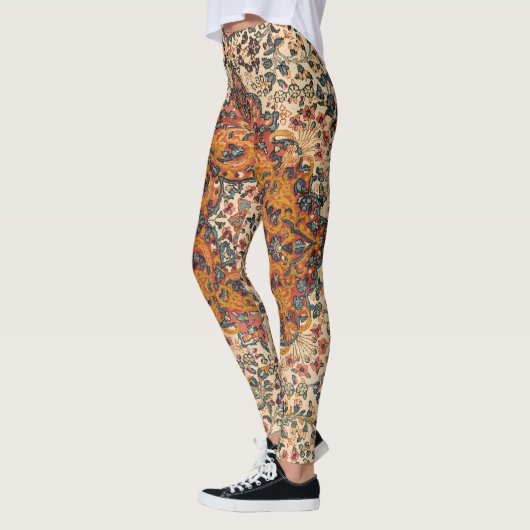 Exquisites Vintages Persisches Rug-Muster Leggings (Links)