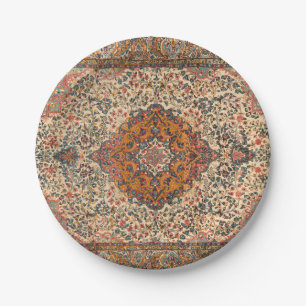 Exquisites Vintages Persisches Rug-Muster Pappteller