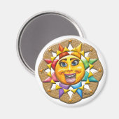 Extatic Sun Face Magnet (Vorderseite/Rückseite)