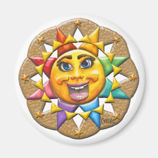 Extatic Sun Face Magnet (Vorne)