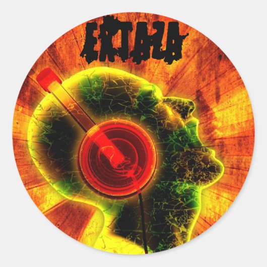 EXTAZA DJ Round Sticker (Vorderseite)