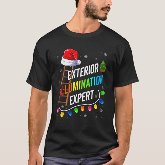 Exterior Illumination Expert Christmas Light Decor T-Shirt (Vorderseite)