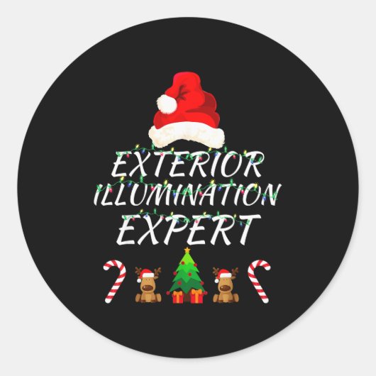 Exterior Illumination Expert Christmas Lights Deco Runder Aufkleber (Vorderseite)