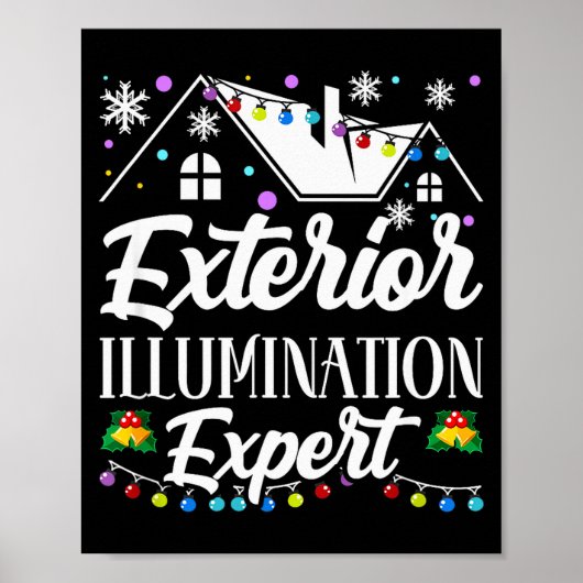 Exterior Illumination Expert Funny Christmas Decor Poster (Vorne)