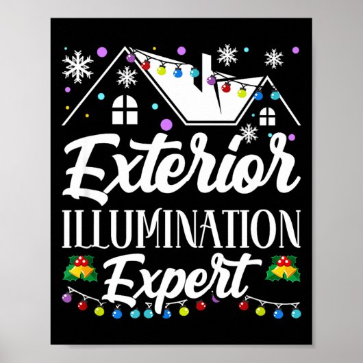 Exterior Illumination Expert Funny Christmas Decor Poster (Vorne)