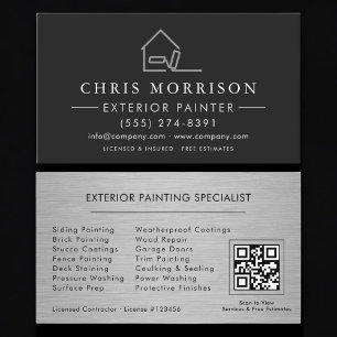 Exterior-Malerei QR-Code Professional Visitenkarte