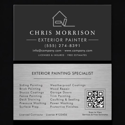 Exterior-Malerei QR-Code Professional Visitenkarte
