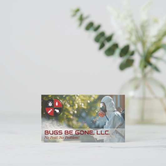 Exterminator, der die Eigenschaft sprüht Visitenkarte (Stehend Vorderseite)