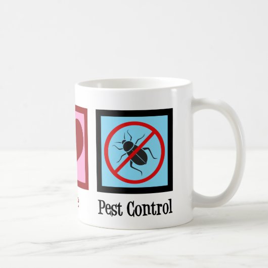 Exterminator Peace Liebe Pest Kontrolle Company Kaffeetasse (Rechts)