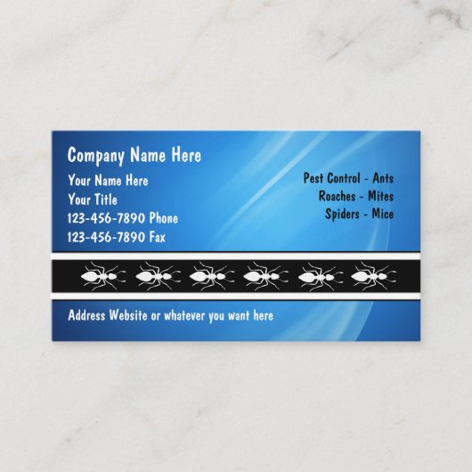 Exterminator-Visitenkarten Visitenkarte (Vorderseite)