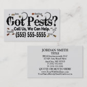 Exterminator-wirkliche Wanzen-Anzeige Visitenkarte (Vorne/Hinten)