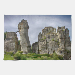 Externsteine Teutoburg Forest Deutschland Geschirrtuch