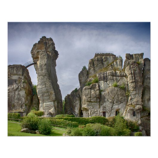 Externsteine Teutoburg Forest Deutschland Poster (Vorderseite)
