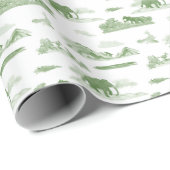 Extinct Animal Toile Geschenkpapier (Rolleneckpunkt)