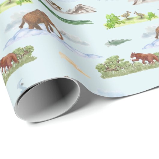 Extinct Animal Toile  Geschenkpapier (Rolleneckpunkt)