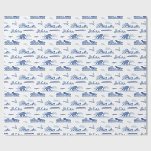 Extinct Animal Toile Geschenkpapier (Flach)