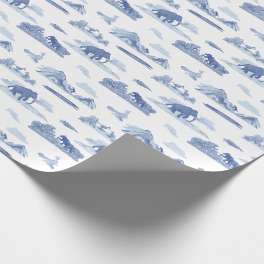 Extinct Animal Toile Geschenkpapier (Ecke)