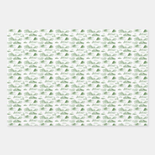 Extinct Animal Toile Wrapping Paper Geschenkpapier Set (Vorderseite 2)
